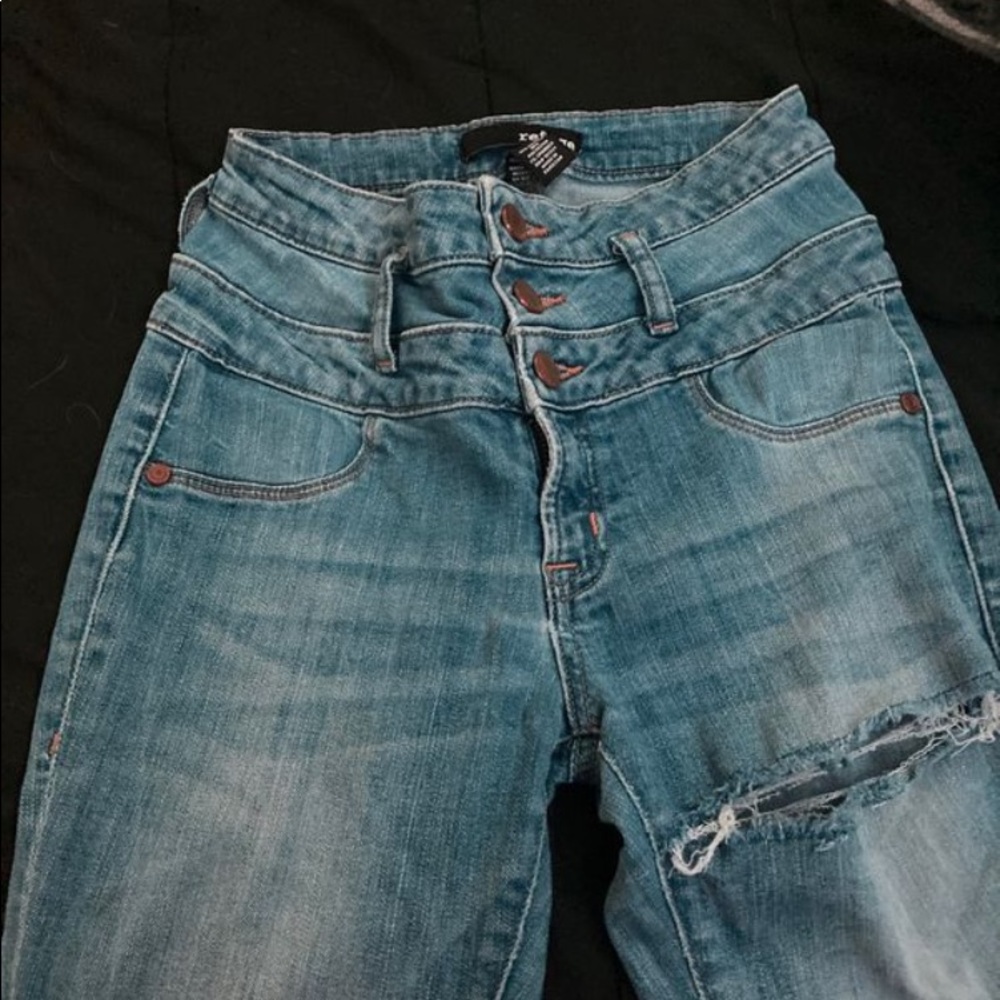 high waisted jeans